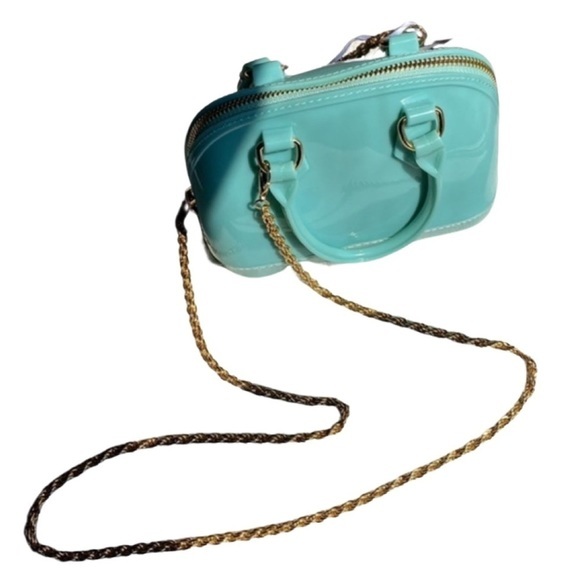 Turquoise Tempest: The Deluxity LA Crossbody with‎ a Golden Twist - Picture 1 of 10